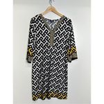 Voir Voir Dress Womens 14 Above Knee Floral Black/Yellow/White V Photo 4