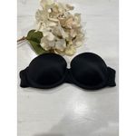 PINK - Victoria's Secret  Black Strapless Bra‎ - Padded Comfort 32B like new Photo 2