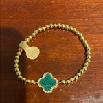 Green Clover Gold Filled Beaded Bracelet over stainless Photo 0