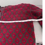 Vintage‎ Maggie White WoolBlend Knit Cardigan Sweater Red Gray Diamond Pattern M Size M Photo 7