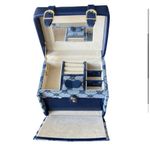 Travel Jewelry Case Luggage Look Blue Photo 3