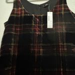 J.Crew NEW Black Velvet Tank Top Stewart Tartan Plaid size 6 Academia Holiday Photo 6