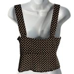 Emory park  Sweetheart Cropped Tank Top M Black Hearts Sleeveless Side Zipper Photo 2