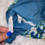 Aerie  Offline Floral Green and Blue Trippy Acid Wash Sports Bra size Medium Photo 3