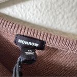 Monrow Brown One Shoulder Sweater Dress Womens M Midi Fall Old Money Classic Size M Photo 2