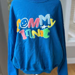 Tommy Innit Cobalt Blue Heavyweight Cotton Patch Letter Logo Vintage Sweatshirt Size M Photo 0