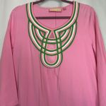 Lilly and Van Woman's Medium Lime Bubblegum Pink 3/4 Sleeve Tunic Dress Summer‎ Photo 1