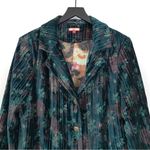 JOE BROWNS Remarkable Crushed Velvet Coat Teal Floral 16 Green Photo 1