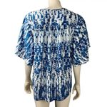 Beach Lunch Lounge‎ Turquoise Abstract Print Blouse Photo 4