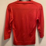 Lafayette 148  New York Red Wool V-Neck 3/4 Length Sleeve Sweater Size P Photo 7