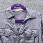 Boden Womens Dress Size 12‎ Pure Linen Shirt Dress Pockets Casual Spring Work Gray Photo 4