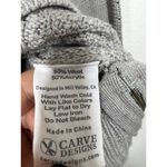 Carve Designs  Large Gray Cable Knit Sweater Side Zippers Wool Blend Photo 3