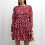 Sachin + Babi Meg Floral Print Ruffle Chiffon Mini Dress Size M Bordbloom NWT Photo 9