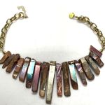 Bourbon and Boweties Bourbon And Bowties Chunky Gold Tone Stone Statement Bib Necklace Photo 1