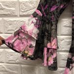 INC floral top‎ with 3/4 sleeve ruffle sleeves size S Gray Photo 1