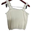 Twinset ivory white knitted ruffle cami top kids 14 women S Photo 4