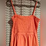 Anthropologie  / PILCRO | Sleeveless Smocked Romper in Coral, Size L Photo 4