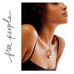 Free People NWT  Lala Pendant Necklace in Gold Photo 1