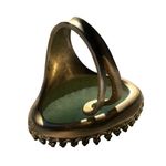 Stella & Dot  Retired Camilla Green Stone Gold Adjustable Ring Photo 5