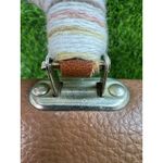 Dooney & Bourke  All Weather Leather Bag Vintage Yellow Stitching,Braided Handle Photo 2