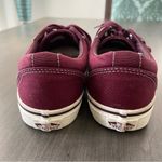 Vans  Old Skool Burgundy Low Top Lace Up Sneakers Men Size 6 Women Size 7.5 Photo 3