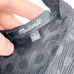 Madewell  Women's Black Polkadot Deep-V Short Sleeve Jumpsuit Dot Jacquard 2 Photo 3