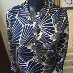 J Crew XS blue and white lightweight island coconut girl blouse Photo 0