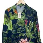 Shall We Women’s Floral Tropical Button Down Long Sleeve Blouse Dress Green Smal Photo 1