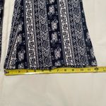 Daily Special Navy and White Patterned Women's Flare Pants, soft. Photo 3
