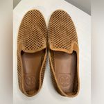Tory Burch Jesse Suede Perforated Sneaker Tan Sz 9 Slip On Photo 5