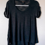 BCBGMAXAZRIA  Black Short Sleeve Round Neck Tee Size Small Photo 0