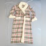 Pottery Barn  Holland Plaid Robe Size Medium/Large Sherpa Trim NWOT Photo 2