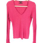 Massimo Dutti A4 Pink Silk Cotton Cashmere Blend V-Neck Long Sleeve Sweater Photo 1
