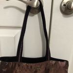 Old Navy eggplant purple Butterfly ribbon velvet shoulder bag tote ornate boho Photo 1