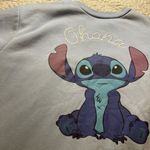 Disney  Stitch Ohana Sweatshirt Women’s Sz M Blue Sweater Crew Long Sleeve Photo 10