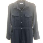 Waverly Grey Black Full Length Belted Jumpsuit Small Black Photo 1