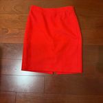 J.Crew The Pencil Skirt Red Wool Professional Skirt Size 0 Photo 1