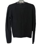 Vtg Clifford & Wills Womens Large Black Cardigan Wool Angora Velvet Sequin Trim Photo 4