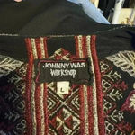 Johnny Was  Hailee Floral Print V-Neck 3/4 Bell Sleeve Ruffle Hem  Dress Size L. Photo 10