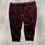 Torrid Red Wine Pull-On Relaxed Taper Velvet High-Rise Pants - Size 28 (5) Photo 3