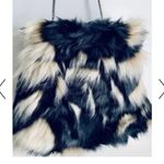 Mark By Avon Faux Fur Convertible Clutch Shoulder Bag Gray Black Cream Mobwife Photo 8