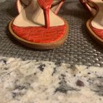 Max Mara  red reptile sandals classic designer luxury casual fall $800 Photo 1