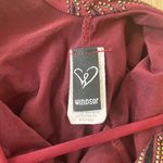 Windsor Womens  Beaded Burgundy Mini Dress - S Photo 4