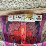 One World Unity World‎ Wear Top Women M Multicolor Batwing Boho Festival Y2K Artsy Hippie Photo 1