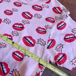 On Fire  Pink Hola Mouth Lips Shirt All Over Print 100% Cotton Juniors Large Photo 5
