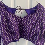 Brand new Classy Purple Sequence Embroidery Work Georgette Lehenga Choli! Size L Photo 1