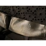 COS  off shoulder Broderie Anglaise black cotton eyelet midi dress puff sleeve 4 Photo 4