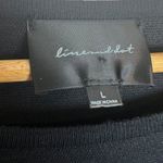 Line and Dot  Size L Oversized Statement Sleeve Knit Top Solid Black Elevated Basic Photo 2