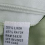 Jennifer Eden 6 Linen Lime Flat Fitted Pants Green Photo 8