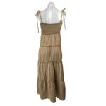 Collusion Women's Brown Tan Smocked Sleeveless Cami Tiered Sundress Maxi Dress 2 Photo 2